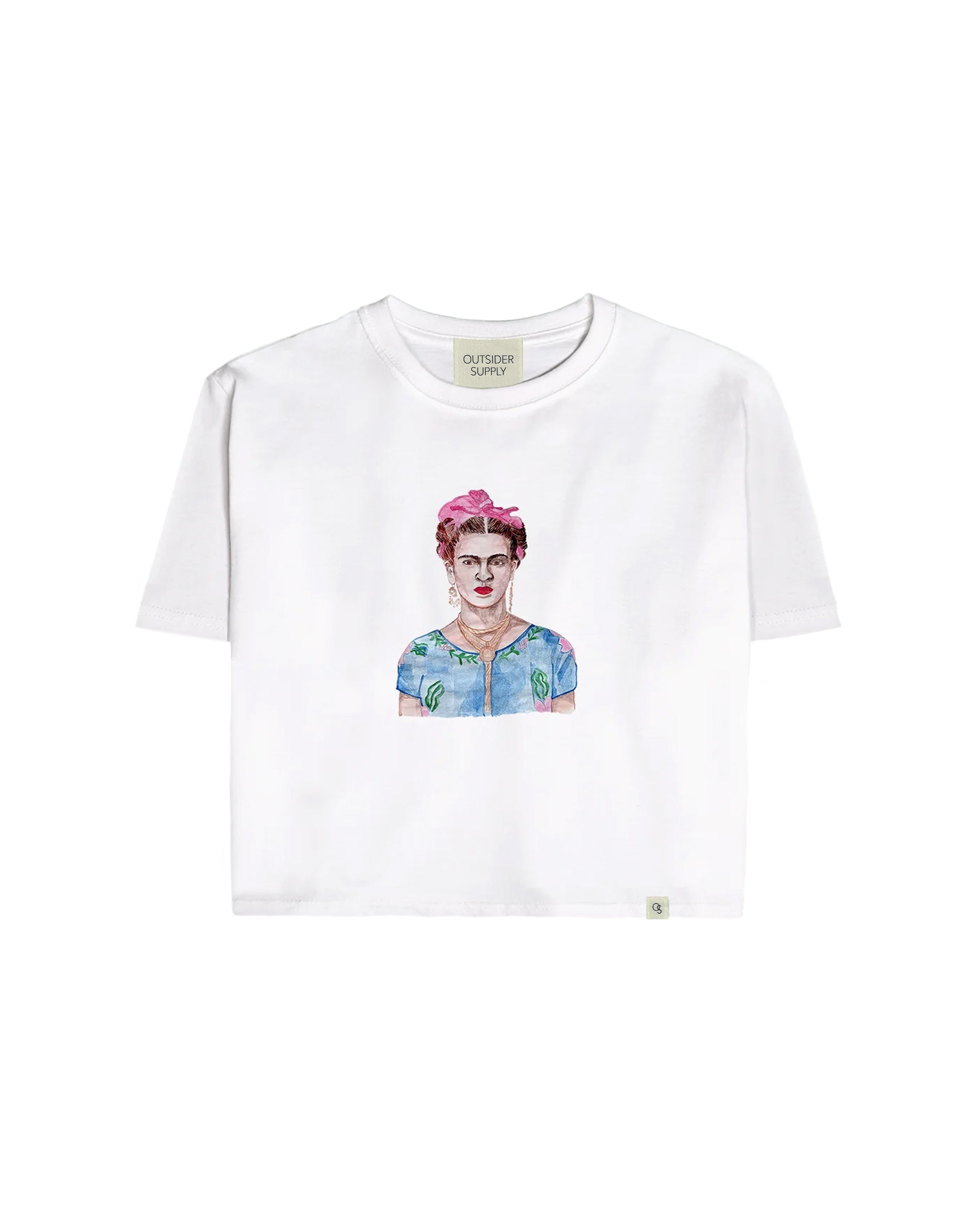 A Watercolor of Frida Kahlo Crop Tee