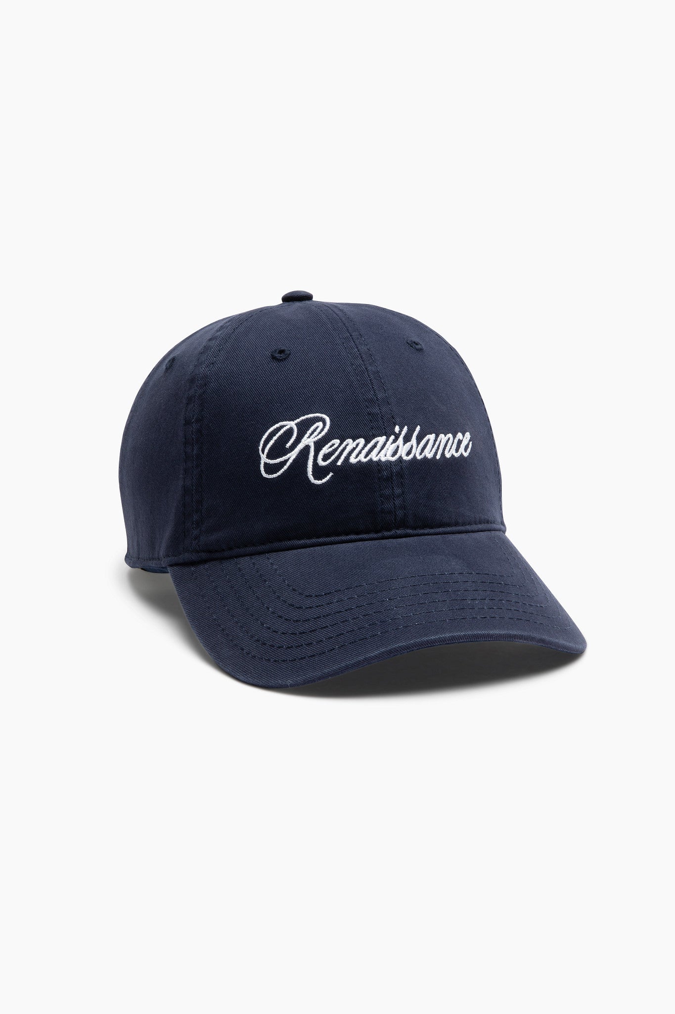 Navy blue cap with 'Renaissance' logo on a white background