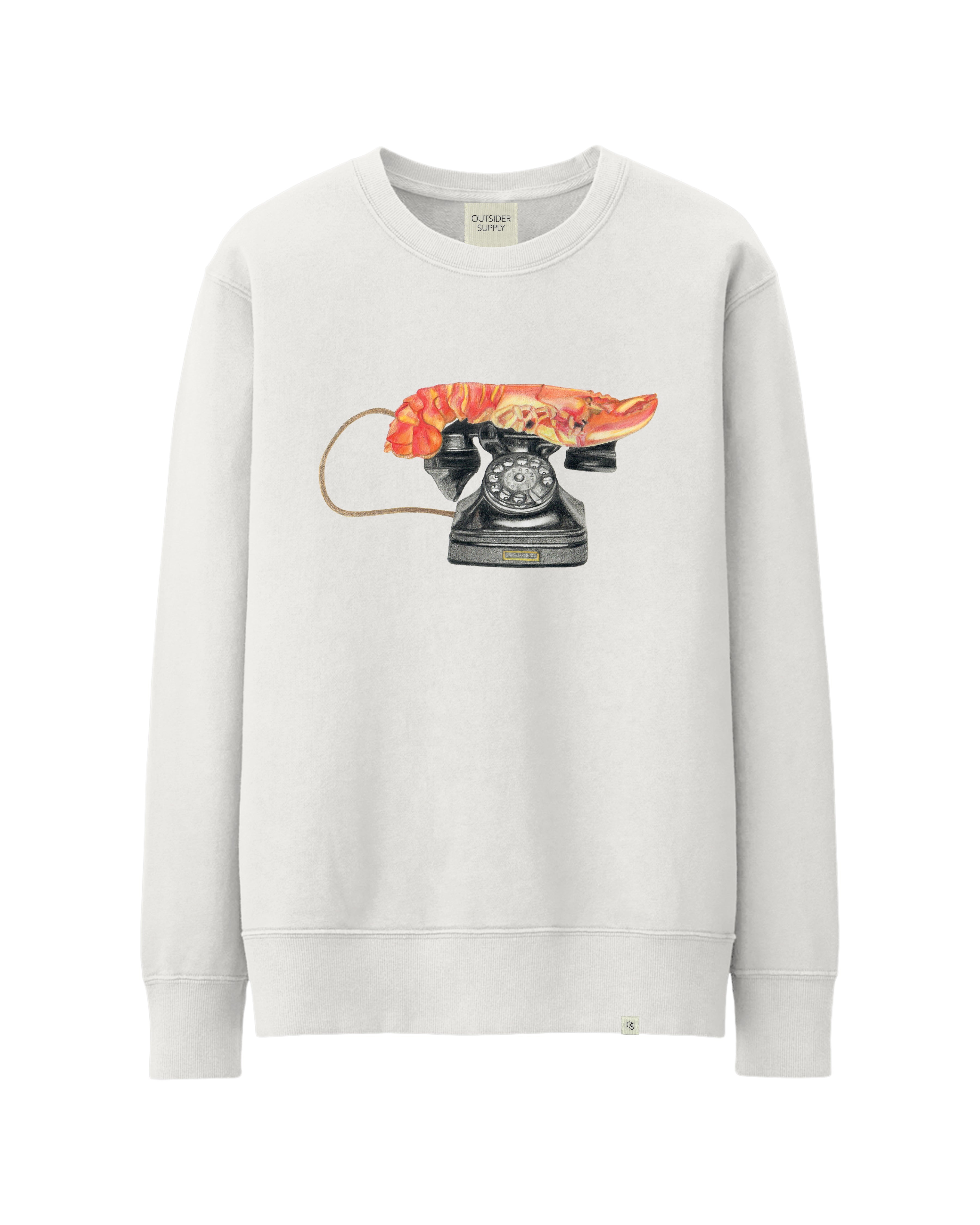 A Drawing of Dali's Lobster Telephone Ultra Heavyweight Crewneck