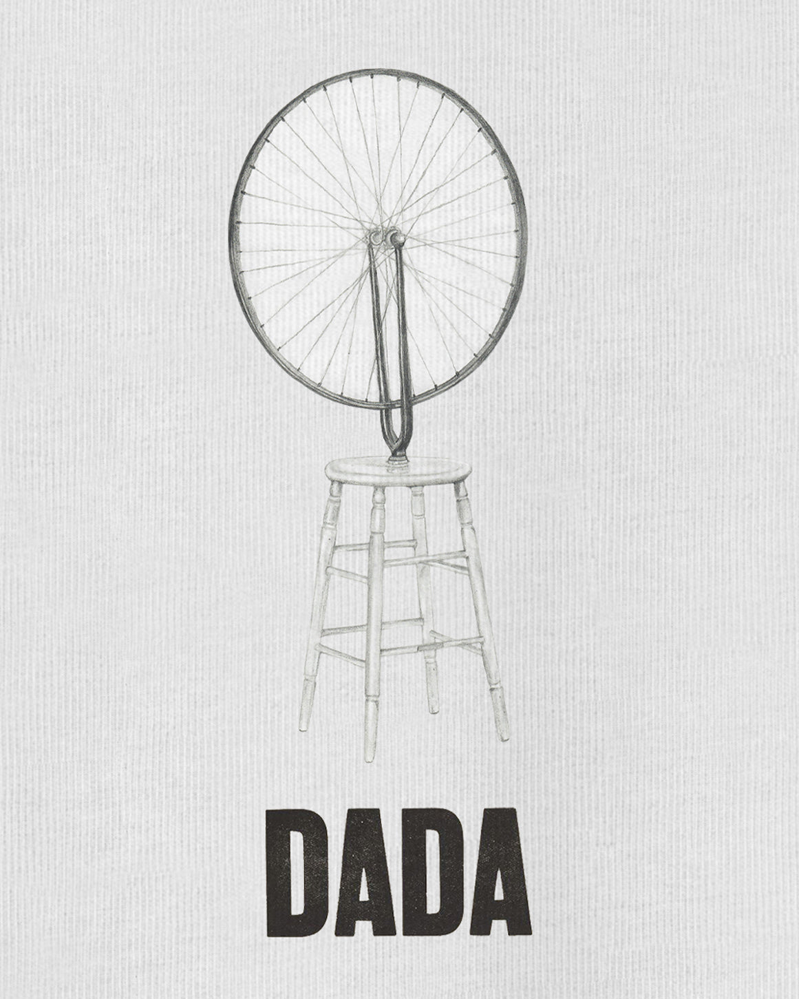 A Drawing of Duchamp's Bicycle Wheel Heavyweight Long Sleeve