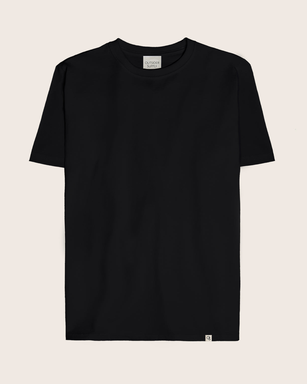 Black Heavyweight 100% Organic Cotton Tee.