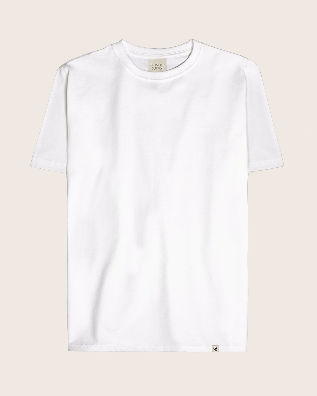 White Heavyweight 100% Organic Cotton Tee.